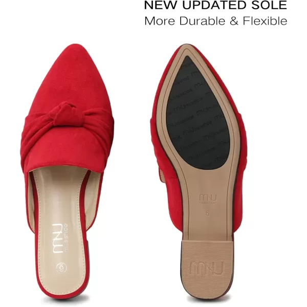 MUSSHOE Mules for Women Flats Comfortable Pointed Toe Slip on Women Mules Flats…