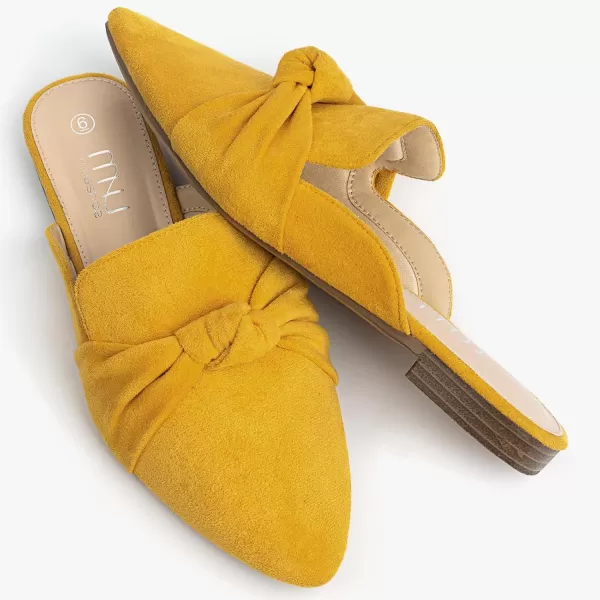MUSSHOE Mules for Women Flats Comfortable Pointed Toe Slip on Women Mules Flats…