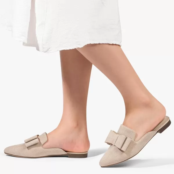 MUSSHOE Mules for Women Flats Comfortable Pointed Toe Slip on Women Mules Flats…