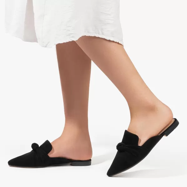 MUSSHOE Mules for Women Flats Comfortable Pointed Toe Slip on Women Mules Flats…