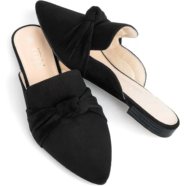 MUSSHOE Mules for Women Flats Comfortable Pointed Toe Slip on Women Mules Flats…