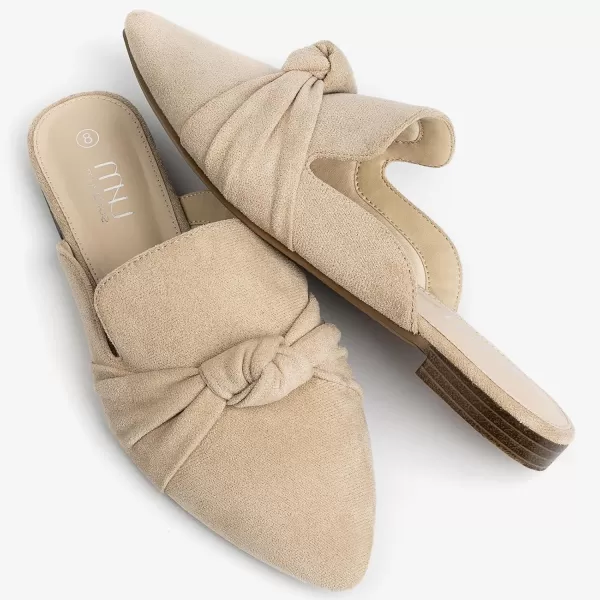 MUSSHOE Mules for Women Flats Comfortable Pointed Toe Slip on Women Mules Flats…