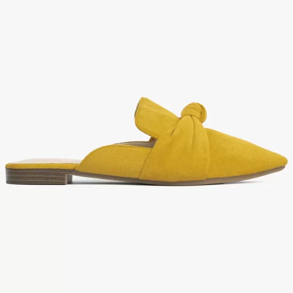 MUSSHOE Mules for Women Flats Comfortable Pointed Toe Slip on Women Mules Flats…