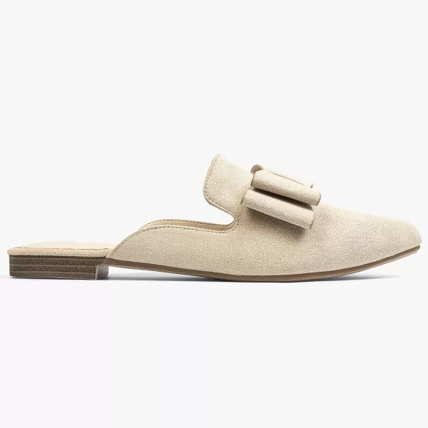 MUSSHOE Mules for Women Flats Comfortable Pointed Toe Slip on Women Mules Flats…