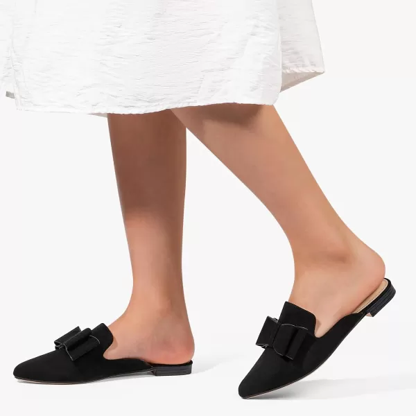 MUSSHOE Mules for Women Flats Comfortable Pointed Toe Slip on Women Mules Flats…