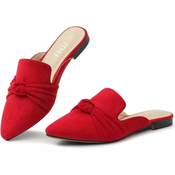 MUSSHOE Mules for Women Flats Comfortable Pointed Toe Slip on Women Mules Flats…
