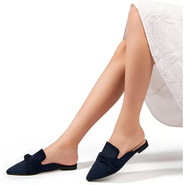 MUSSHOE Mules for Women Flats Comfortable Pointed Toe Slip on Women Mules Flats…