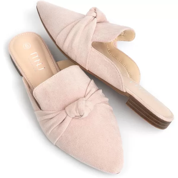 MUSSHOE Mules for Women Flats Comfortable Pointed Toe Slip on Women Mules Flats…