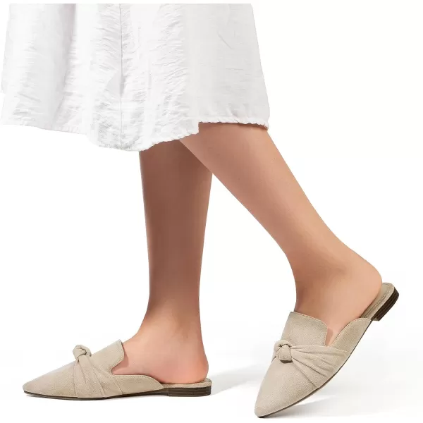 MUSSHOE Mules for Women Flats Comfortable Pointed Toe Slip on Women Mules Flats…