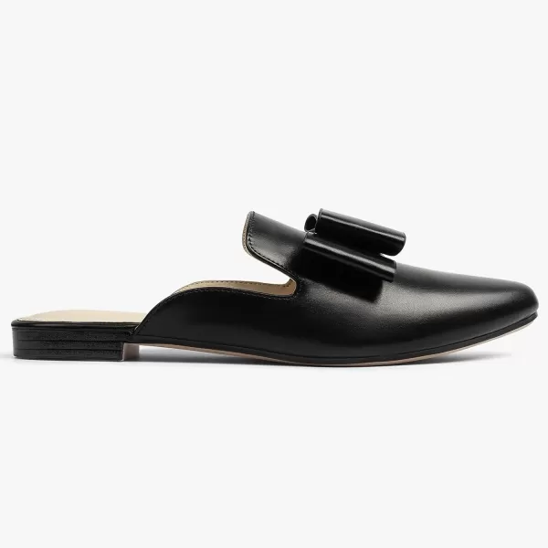 MUSSHOE Mules for Women Flats Comfortable Pointed Toe Slip on Women Mules Flats…