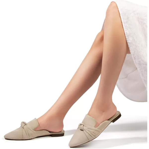 MUSSHOE Mules for Women Flats Comfortable Pointed Toe Slip on Women Mules Flats…
