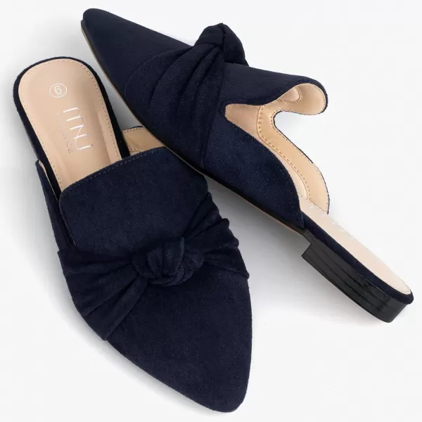 MUSSHOE Mules for Women Flats Comfortable Pointed Toe Slip on Women Mules Flats…