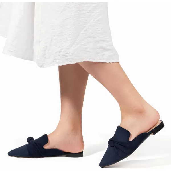 MUSSHOE Mules for Women Flats Comfortable Pointed Toe Slip on Women Mules Flats…