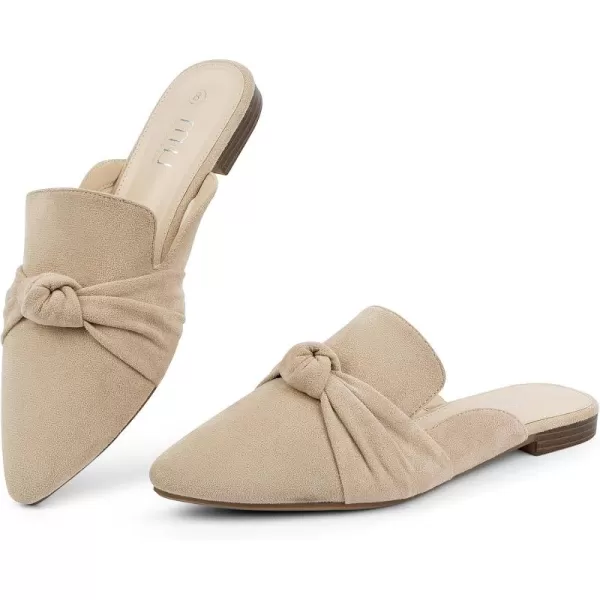MUSSHOE Mules for Women Flats Comfortable Pointed Toe Slip on Women Mules Flats…