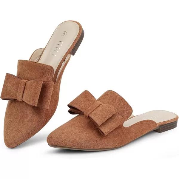 MUSSHOE Mules for Women Flats Comfortable Pointed Toe Slip on Women Mules Flats…