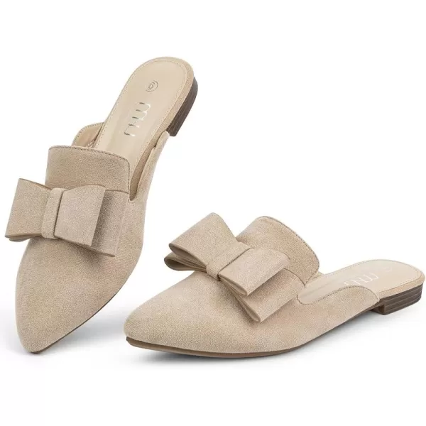 MUSSHOE Mules for Women Flats Comfortable Pointed Toe Slip on Women Mules Flats…
