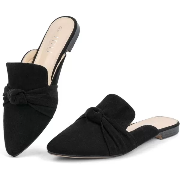 MUSSHOE Mules for Women Flats Comfortable Pointed Toe Slip on Women Mules Flats…