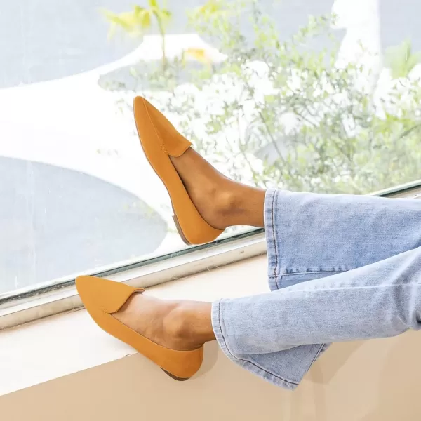 MUSSHOE Women's Flats,Ballet Flats Shoes for Women Dressy Work Comfortable Pointed Toe Slip On Casual Business Shoes Work Flats Shoes for Women