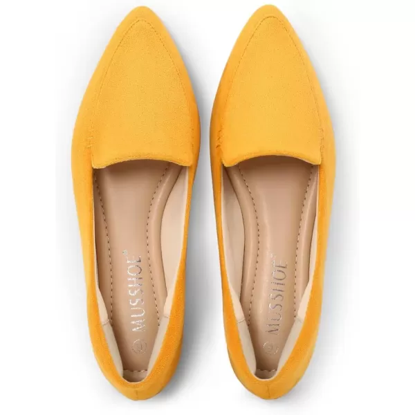 MUSSHOE Women's Flats,Ballet Flats Shoes for Women Dressy Work Comfortable Pointed Toe Slip On Casual Business Shoes Work Flats Shoes for Women