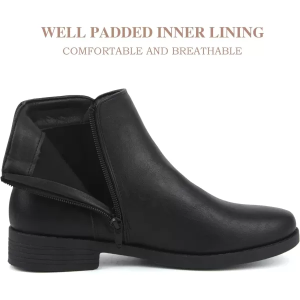 MUSSHOE Ankle Boots For Women Comfortable Slip On Women's Ankle Boots &amp;