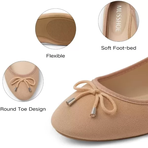 MUSSHOE Ballet Flats for Women Comfortable Women's Flats Shoes Women