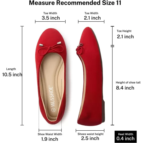 MUSSHOE Flat Shoes Women Round Toe Comfortable Slip On Women Flats with Bow