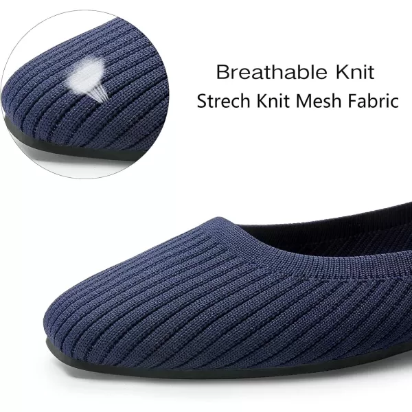 MUSSHOE Flats Shoes Women Comfortable Square Toe Breathable Women's Flats