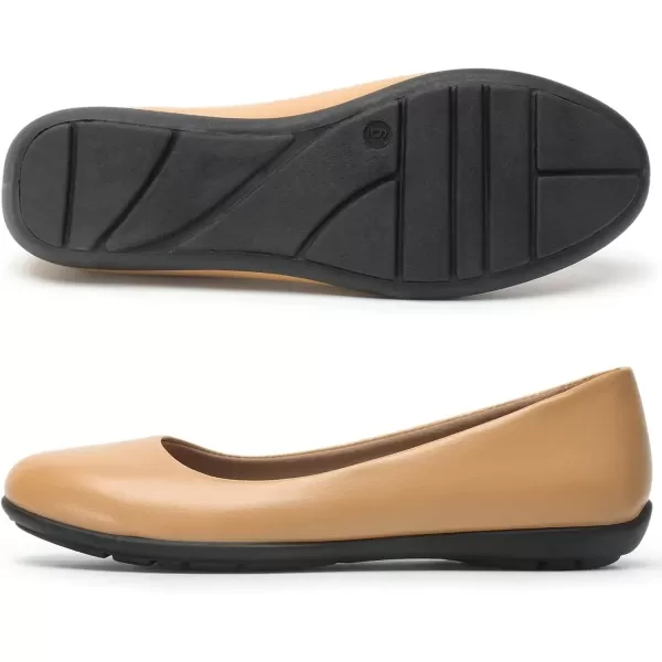 MUSSHOE Flats Shoes for Women Dressy Comfortable Slip-on Flats for Women Round Toe