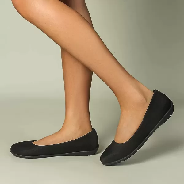MUSSHOE Flats Shoes for Women Dressy Comfortable Slip-on Flats for Women Round Toe