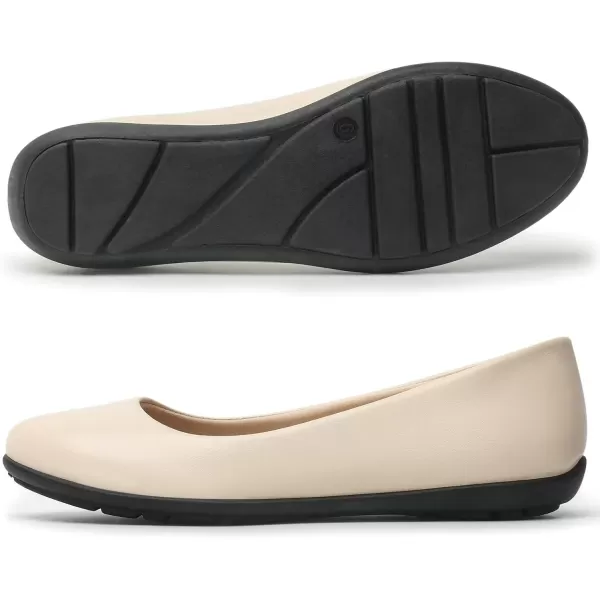 MUSSHOE Flats Shoes for Women Dressy Comfortable Slip-on Flats for Women Round Toe