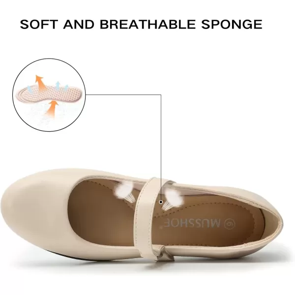 MUSSHOE Flats Shoes for Women Dressy Comfortable Slip-on Flats for Women Round Toe