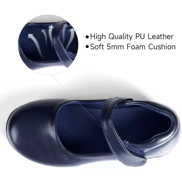 MUSSHOE Girls Shoes Mary Jane Shoes for Toddler Flower Comfortable Strap Dress Flats School Wedding Party