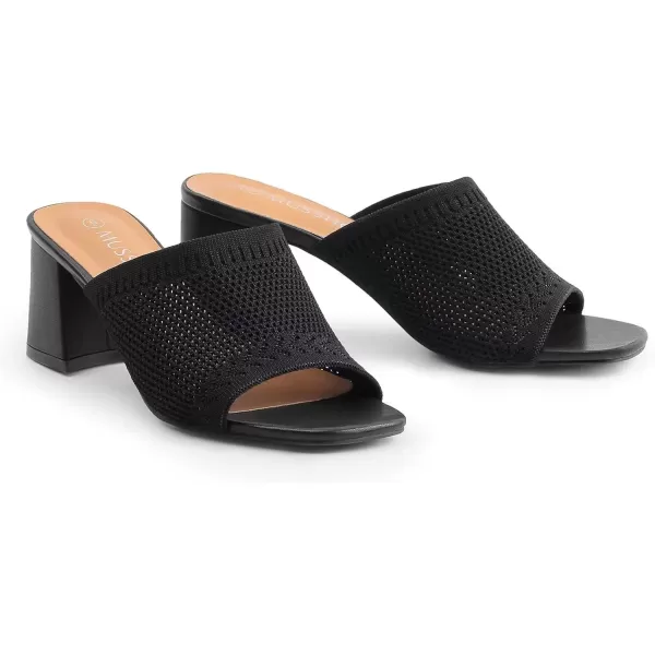 MUSSHOE Low Chunky Heel Sandals Square Toe Breathable Women Sandals