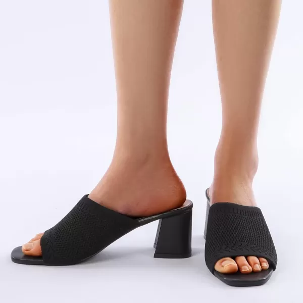 MUSSHOE Low Chunky Heel Sandals Square Toe Breathable Women Sandals