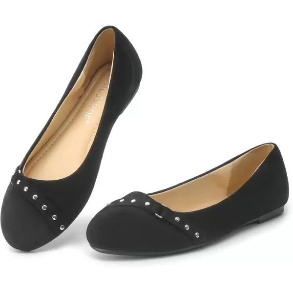 MUSSHOE Flat Shoes Women Round Toe Comfortable Slip On Women Flats with Bow