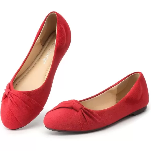 MUSSHOE Flat Shoes Women Round Toe Comfortable Slip On Women Flats with Bow