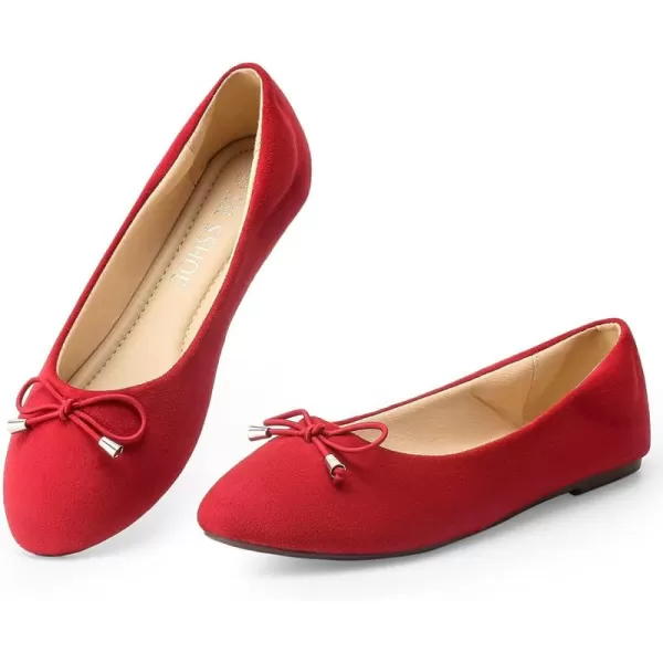 MUSSHOE Flat Shoes Women Round Toe Comfortable Slip On Women Flats with Bow