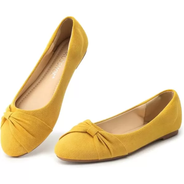 MUSSHOE Flat Shoes Women Round Toe Comfortable Slip On Women Flats with Bow