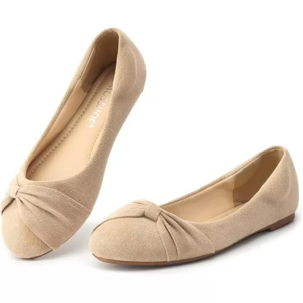 MUSSHOE Flat Shoes Women Round Toe Comfortable Slip On Women Flats with Bow