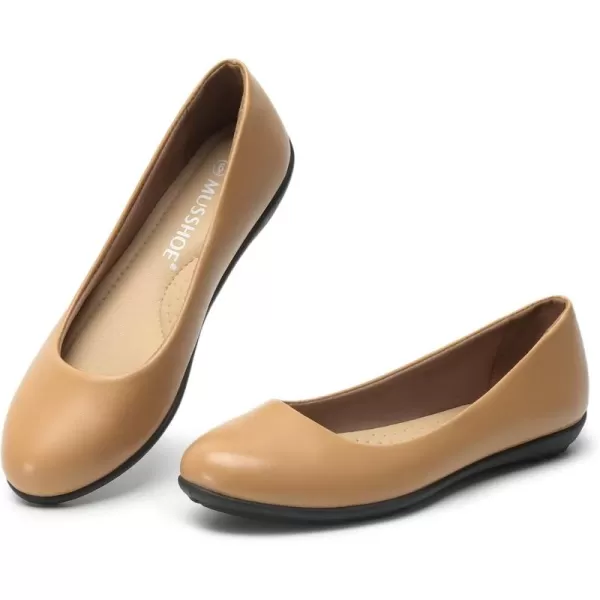 MUSSHOE Flats Shoes for Women Dressy Comfortable Slip-on Flats for Women Round Toe