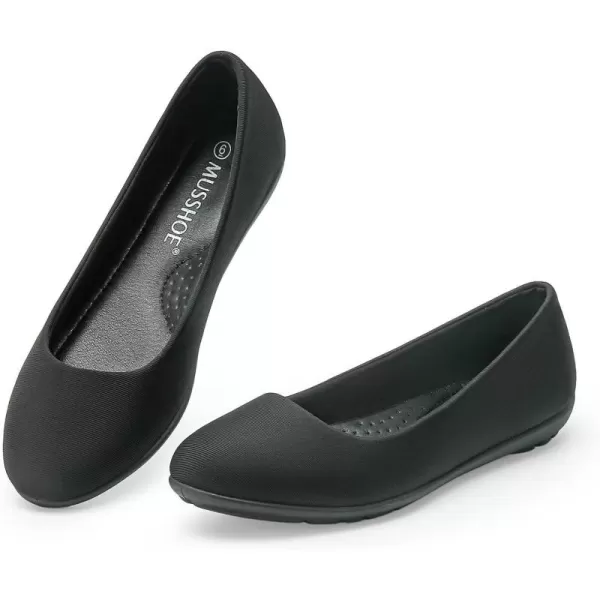 MUSSHOE Flats Shoes for Women Dressy Comfortable Slip-on Flats for Women Round Toe