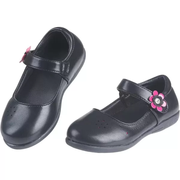 MUSSHOE Girls Shoes Mary Jane Shoes for Toddler Flower Comfortable Strap Dress Flats School Wedding Party