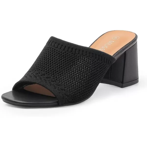 MUSSHOE Low Chunky Heel Sandals Square Toe Breathable Women Sandals