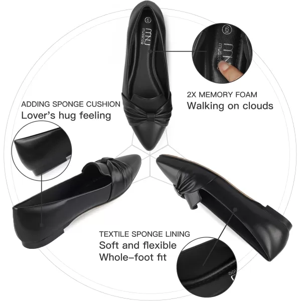 MUSSHOE Flat Shoes Women Comfortable Slip on Women's Flats Dress Shoes for Women