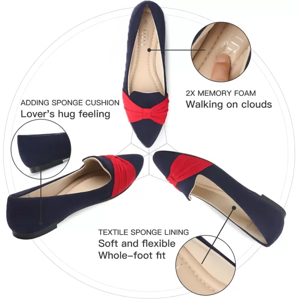 MUSSHOE Flat Shoes Women Comfortable Slip on Women's Flats Dress Shoes for Women