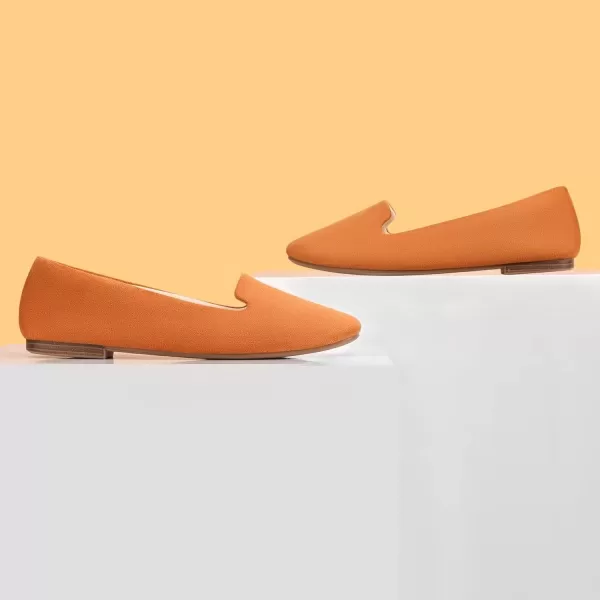MUSSHOE Flats Shoes for Women Slip on Round Toe Comfortable Women's Flats Ballet Flats Shoes Loafers, Tan2 11