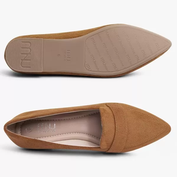 MUSSHOE Women's Flats, Comfortable Pointed Toe Flats for Women Soft Suede Women's Loafers &amp; Slip-ons for Work Dating and Casual