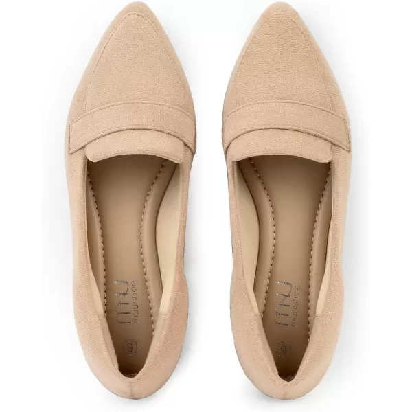 MUSSHOE Women's Flats, Comfortable Pointed Toe Flats for Women Soft Suede Women's Loafers &amp; Slip-ons for Work Dating and Casual