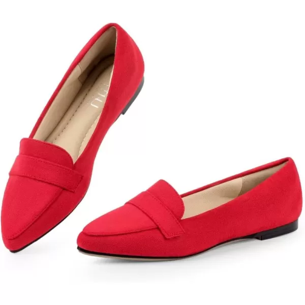 MUSSHOE Women's Flats, Comfortable Pointed Toe Flats for Women Soft Suede Women's Loafers &amp; Slip-ons for Work Dating and Casual