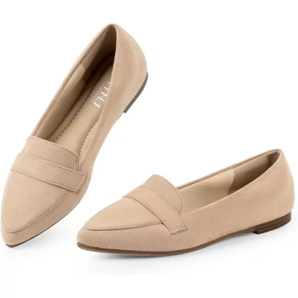MUSSHOE Women's Flats, Comfortable Pointed Toe Flats for Women Soft Suede Women's Loafers &amp; Slip-ons for Work Dating and Casual